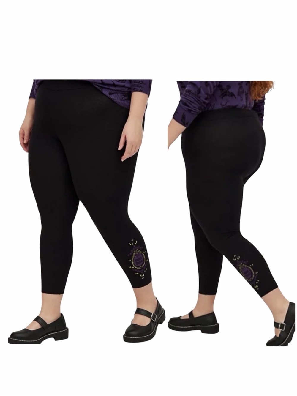 TORRID x Disney HAUNTED MANSION CROP PREMIUM LEGGING - LOGO BLACK. Size 1X.